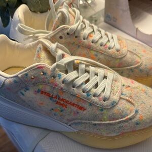 Stella McCartney Cream Sneakers with Colorful Accents